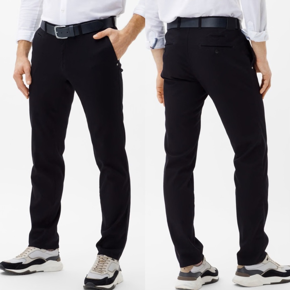 Brax Men's Style Fabio In Hi-Flex Chino Pants, Black (38‎ W 34 L)